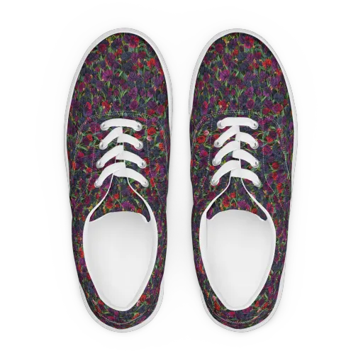 Velvet Nocturne on a Men's Lace-Up Canvas Shoes