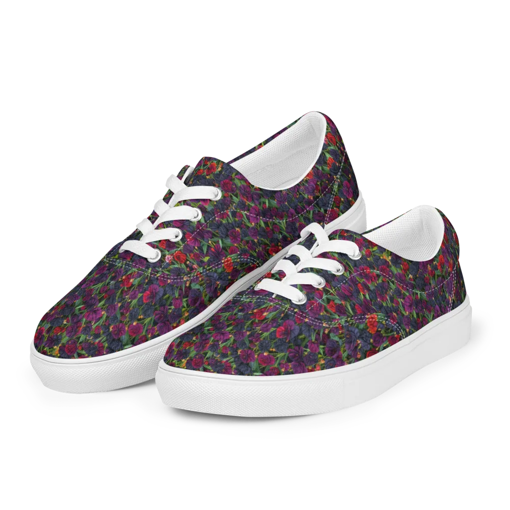 Velvet Nocturne on Men's Lace-Up Canvas Shoes — Left Front