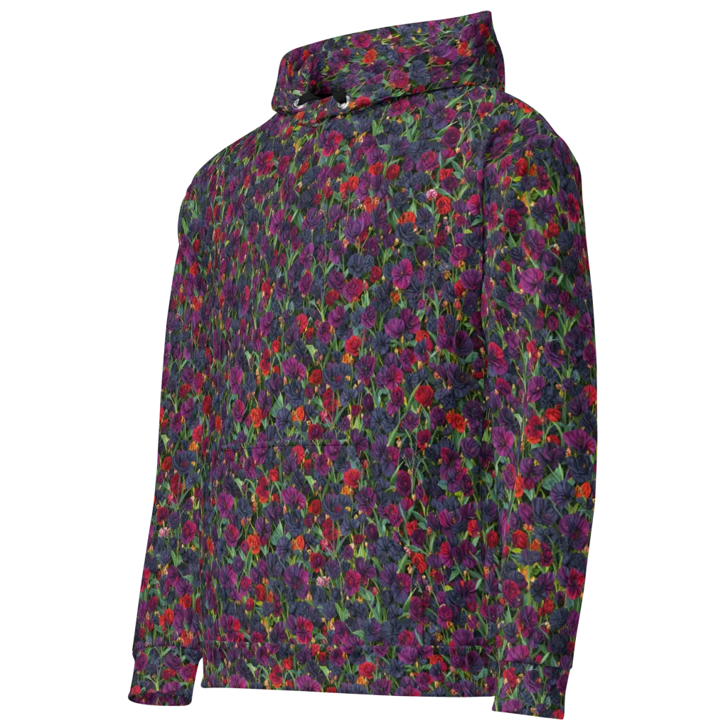 Velvet Nocturne on Cotton Hoodie — Left Front