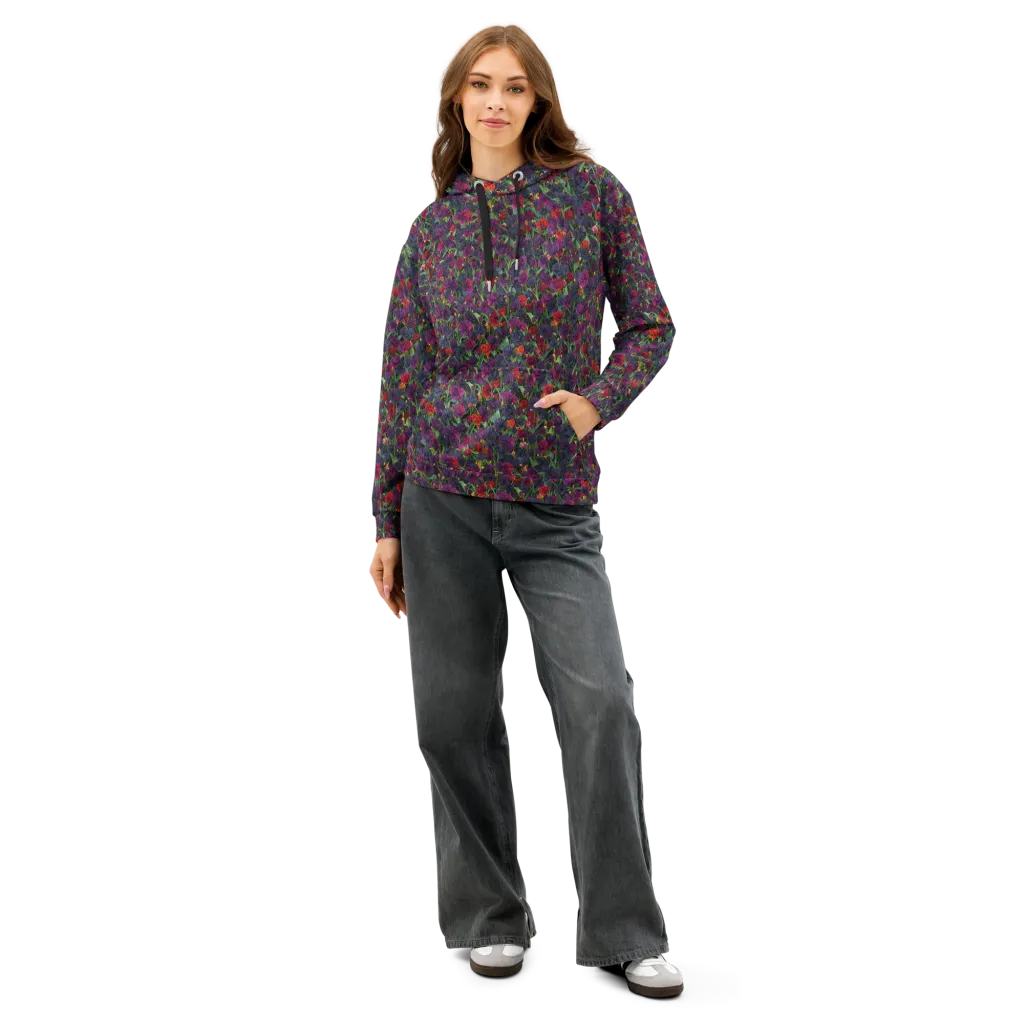Velvet Nocturne on Cotton Hoodie — Front