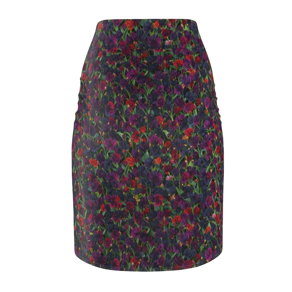 Velvet Nocturne on Pencil Skirt — Back