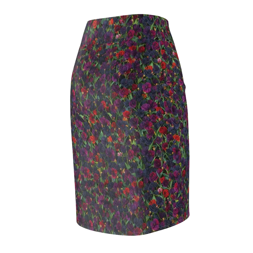Velvet Nocturne on Pencil Skirt — Back Side