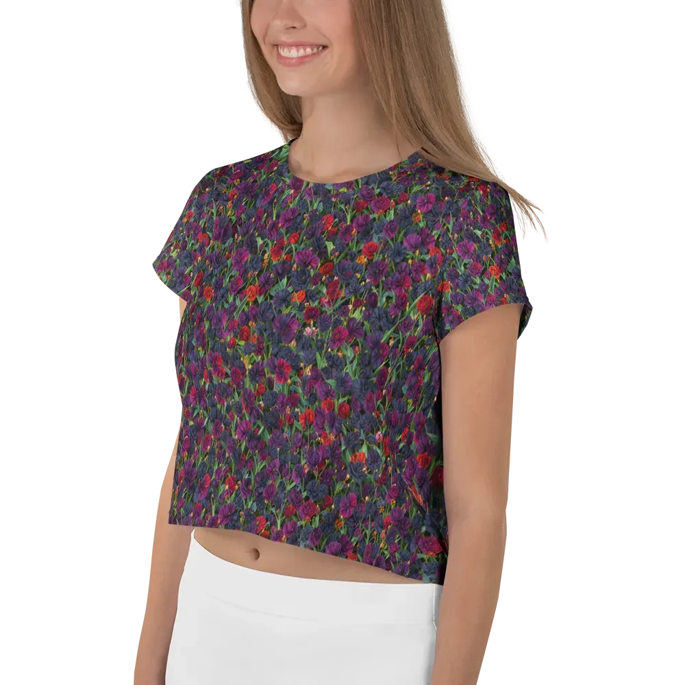 Velvet Nocturne on Crop Tee — Left