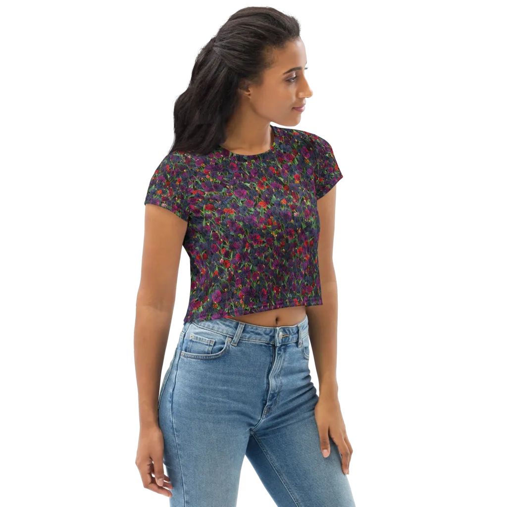 Velvet Nocturne on Crop Tee — Right Front