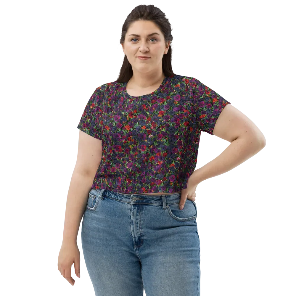 Velvet Nocturne on Crop Tee — Front