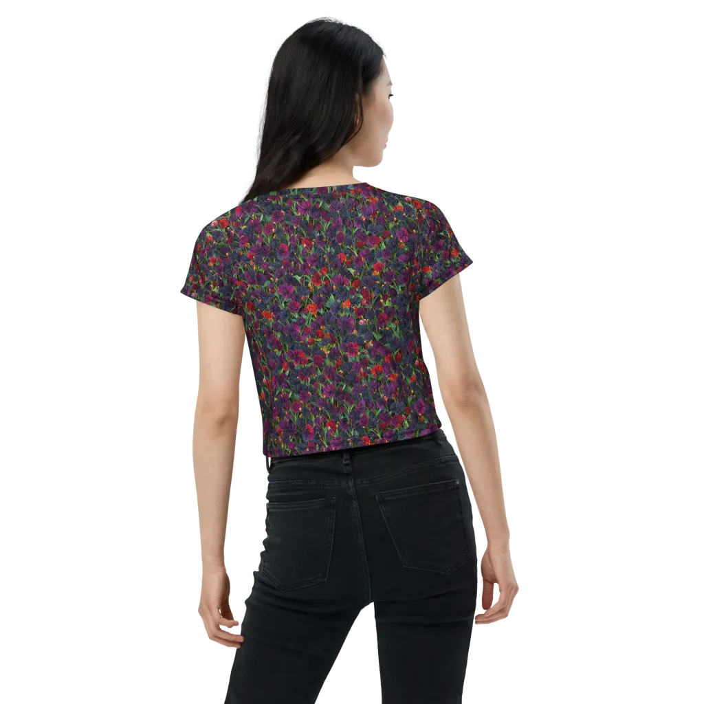 Velvet Nocturne on Crop Tee — Back