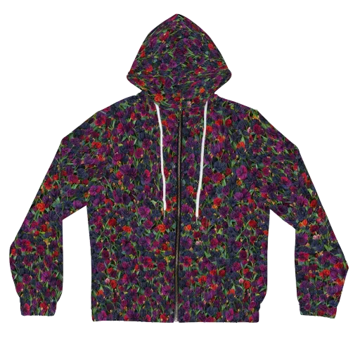 Velvet Nocturne on a Women's Full-Zip Hoodie