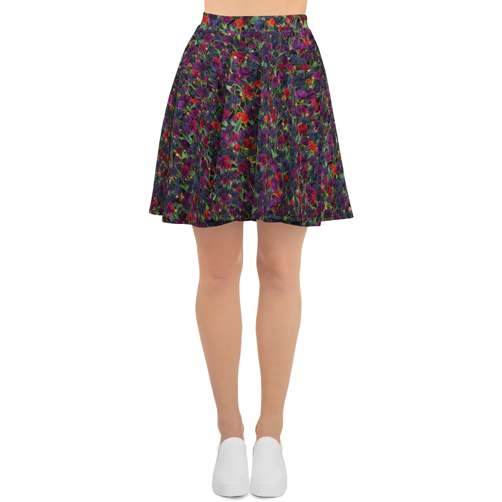 Velvet Nocturne on Skater Skirt — Front