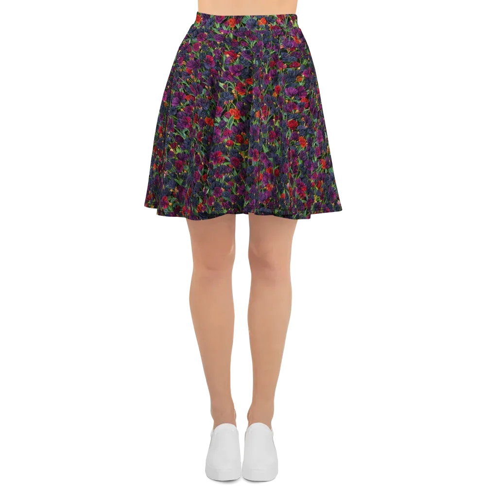 Velvet Nocturne on Skater Skirt — Front