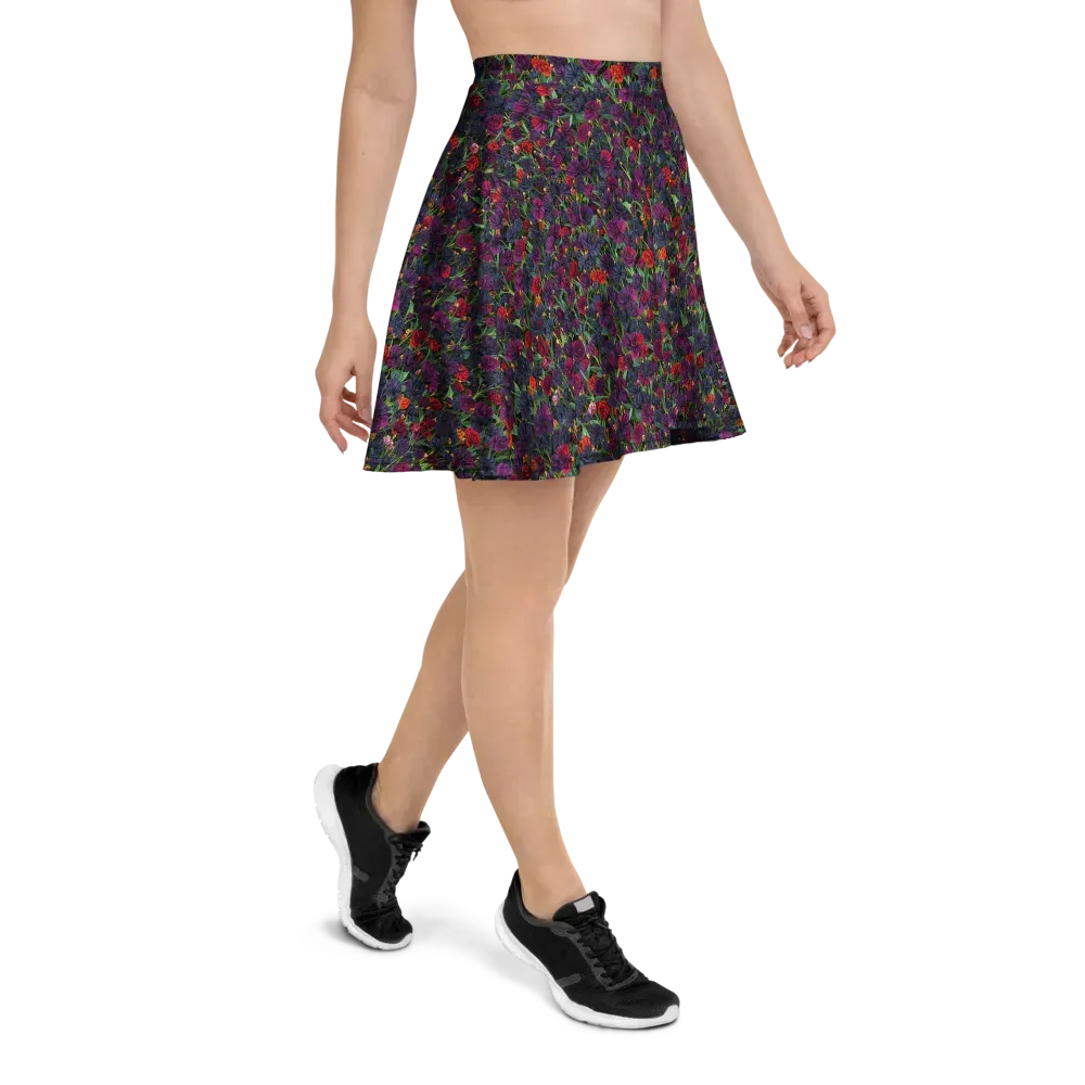 Velvet Nocturne on Skater Skirt — Right