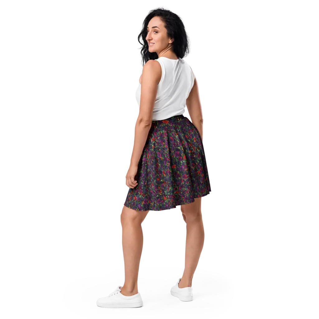 Velvet Nocturne on Skater Skirt — Back