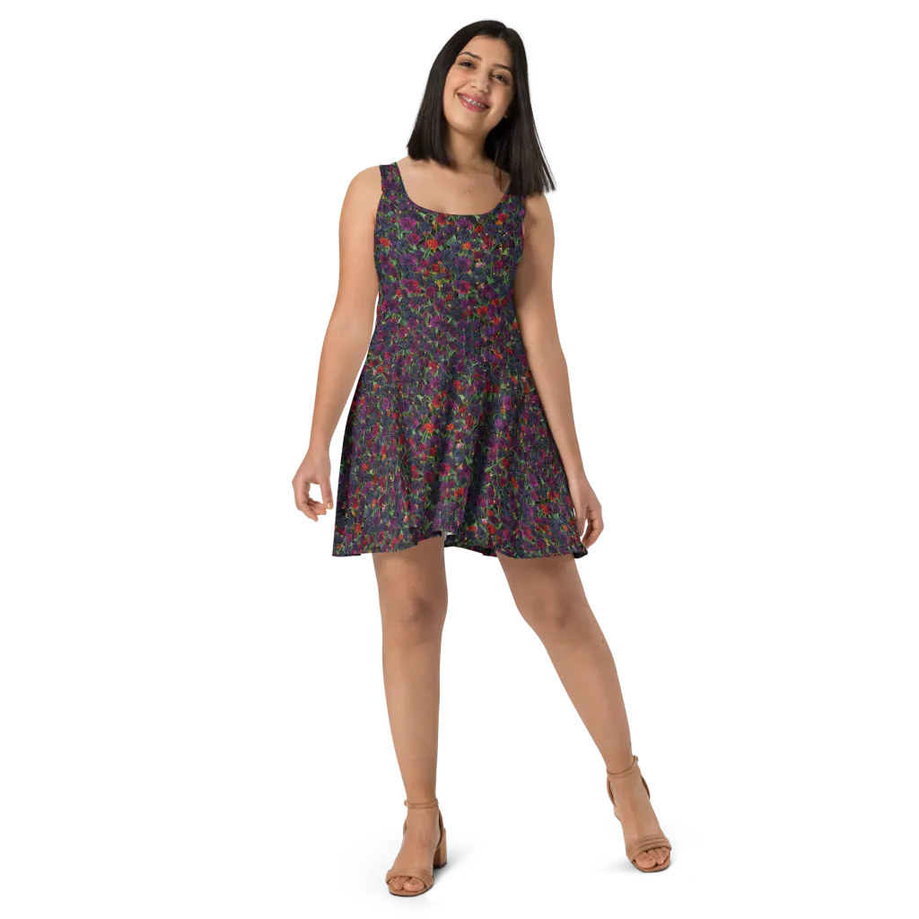 Velvet Nocturne on Skater Dress — Front