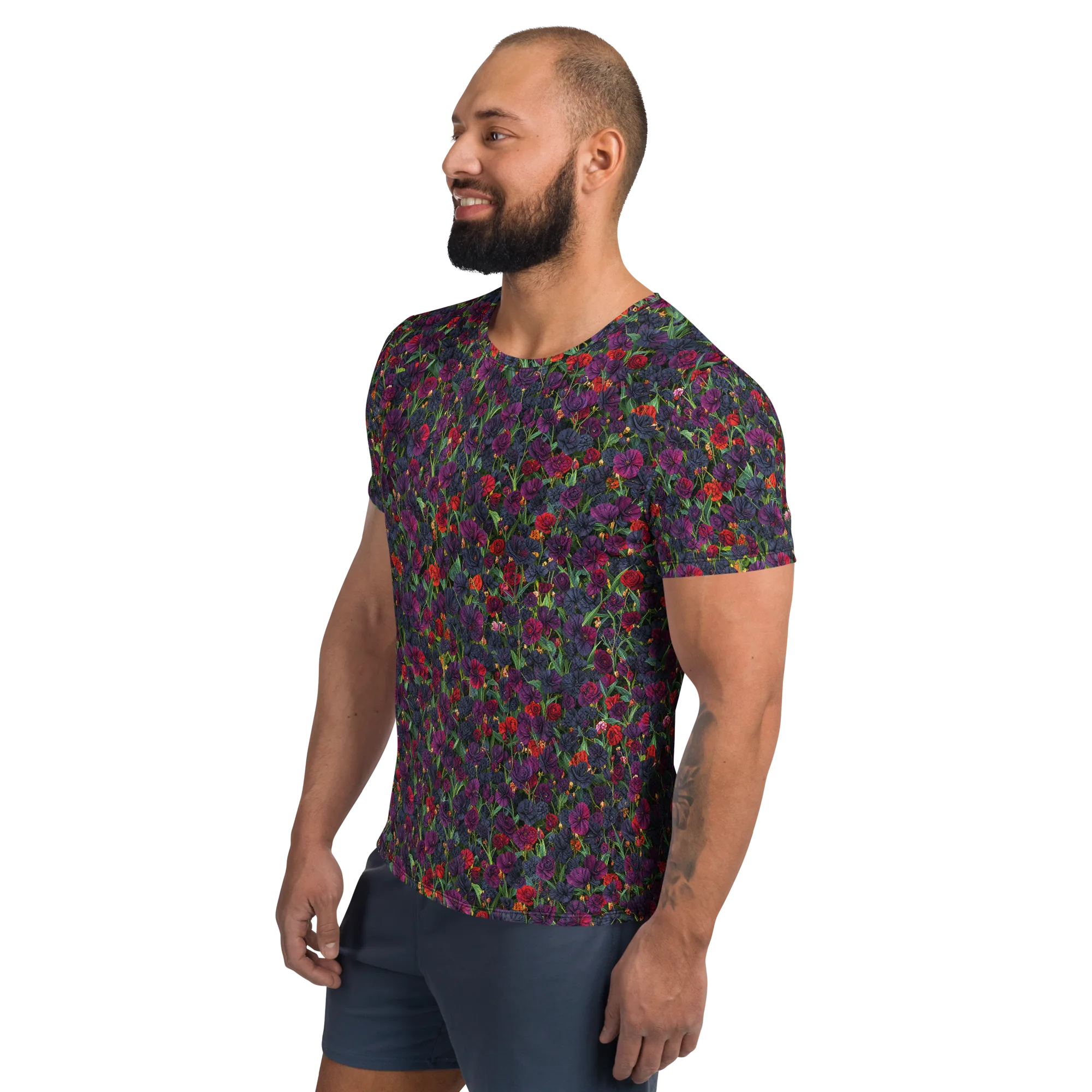 Velvet Nocturne on Men's Athletic T-Shirt — Left