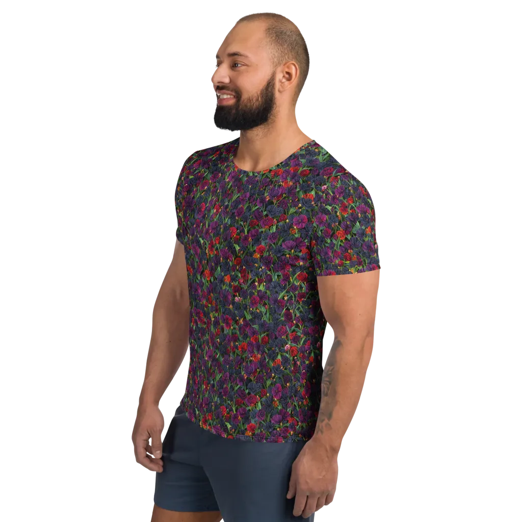 Velvet Nocturne on Men's Athletic T-Shirt — Left