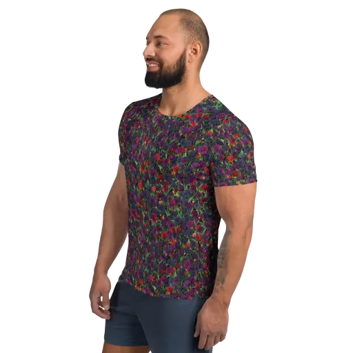Velvet Nocturne on a Men's Athletic T-Shirt
