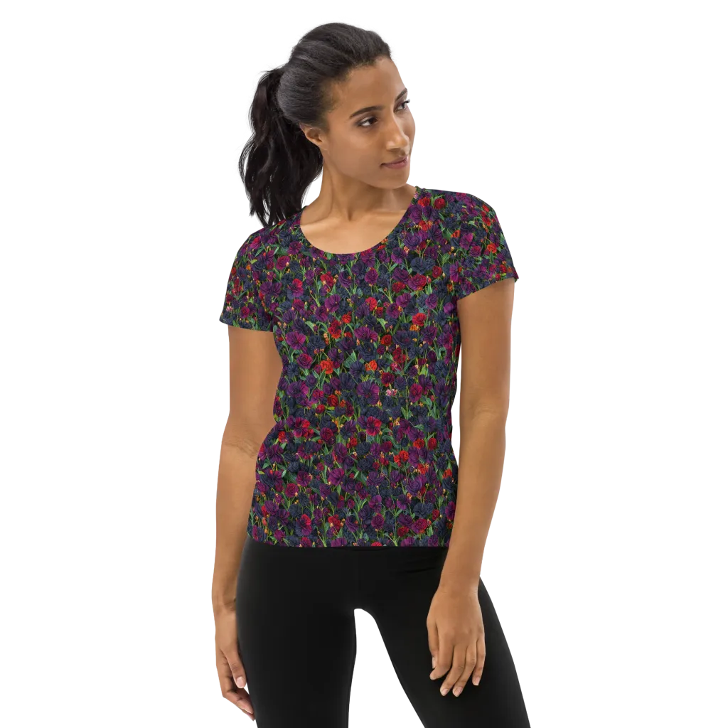 Velvet Nocturne on Women's Athletic T-Shirt — Front