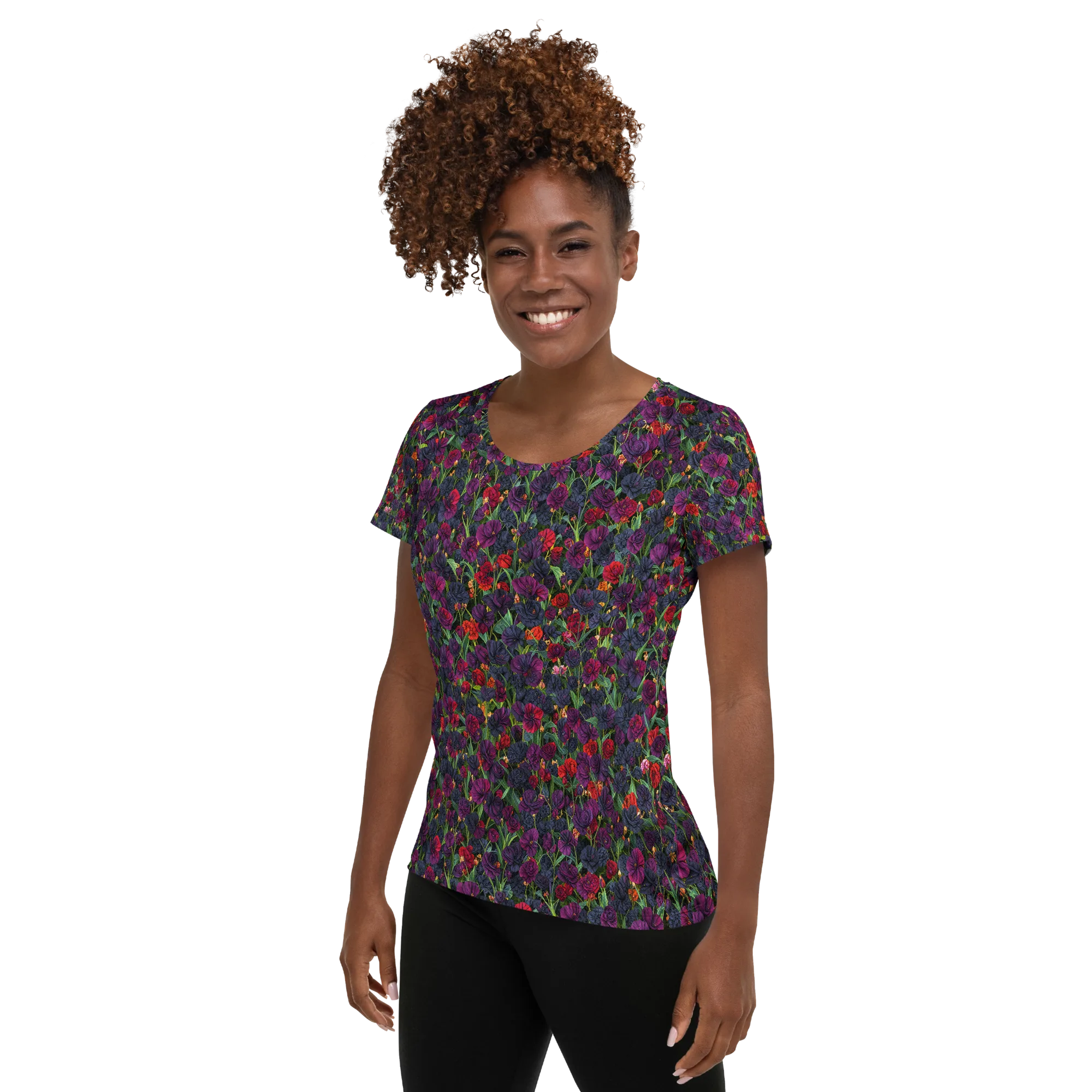 Velvet Nocturne on Women's Athletic T-Shirt — Left