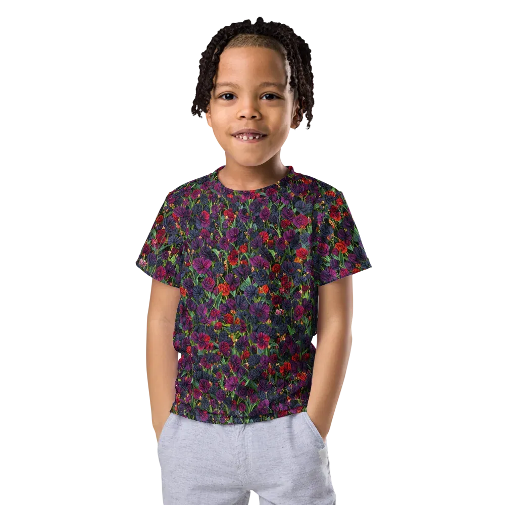 Velvet Nocturne on Kids Crew Neck T-Shirt — Front