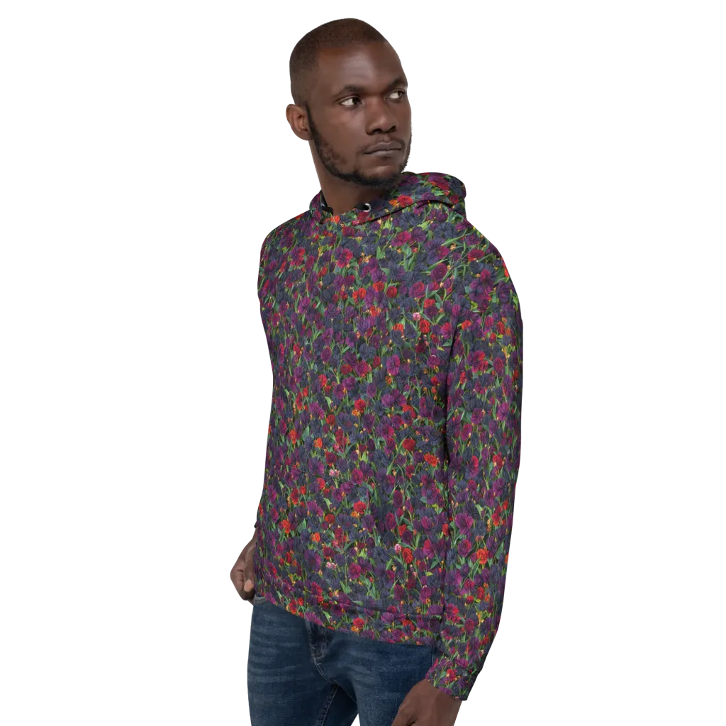 Velvet Nocturne on Hoodie — Left