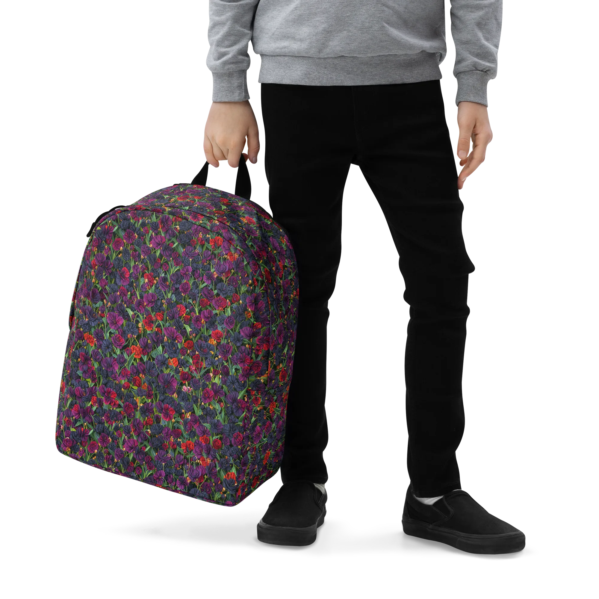 Velvet Nocturne on Minimalist Backpack — Zoomed-in