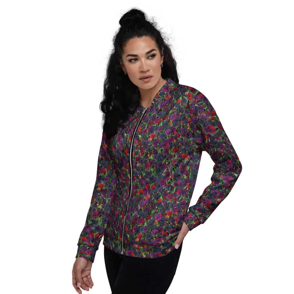 Velvet Nocturne on Bomber Jacket — Left