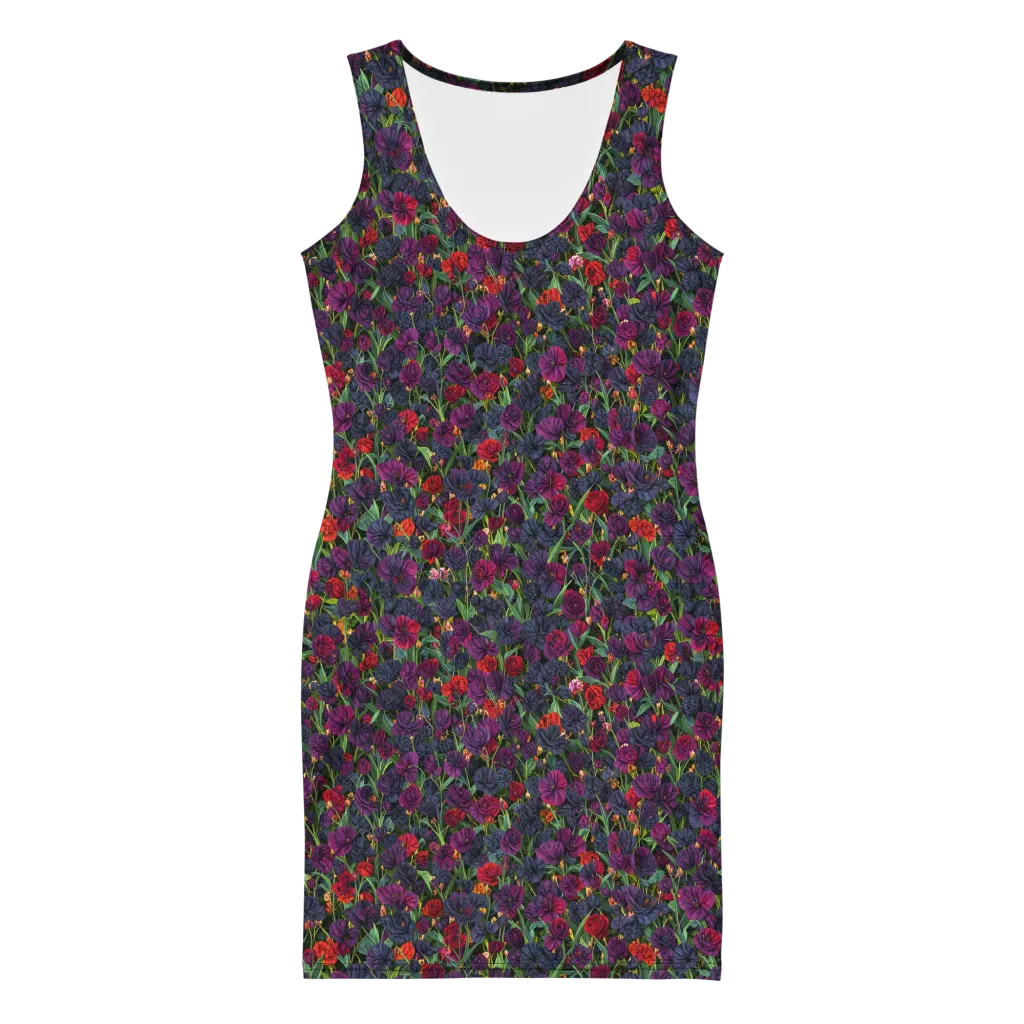 Velvet Nocturne on Bodycon Dress — Front
