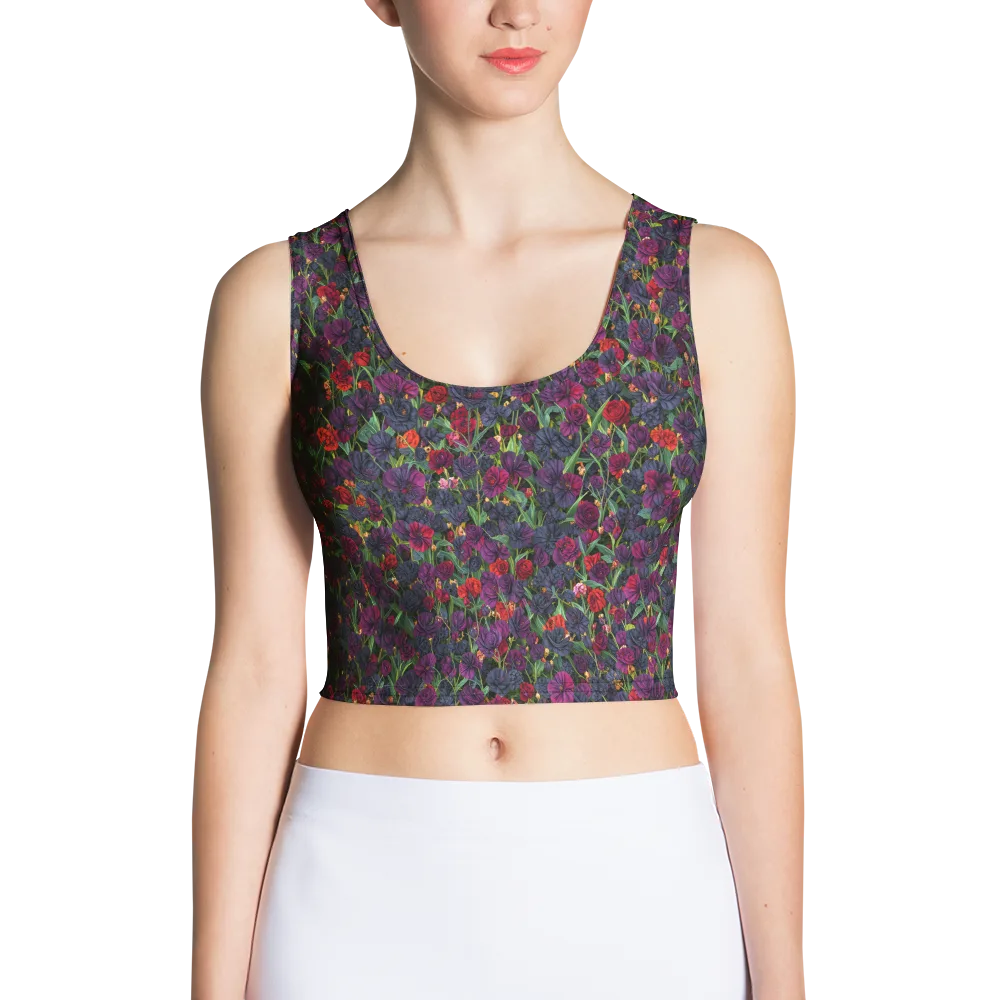 Velvet Nocturne on Crop Top — Front