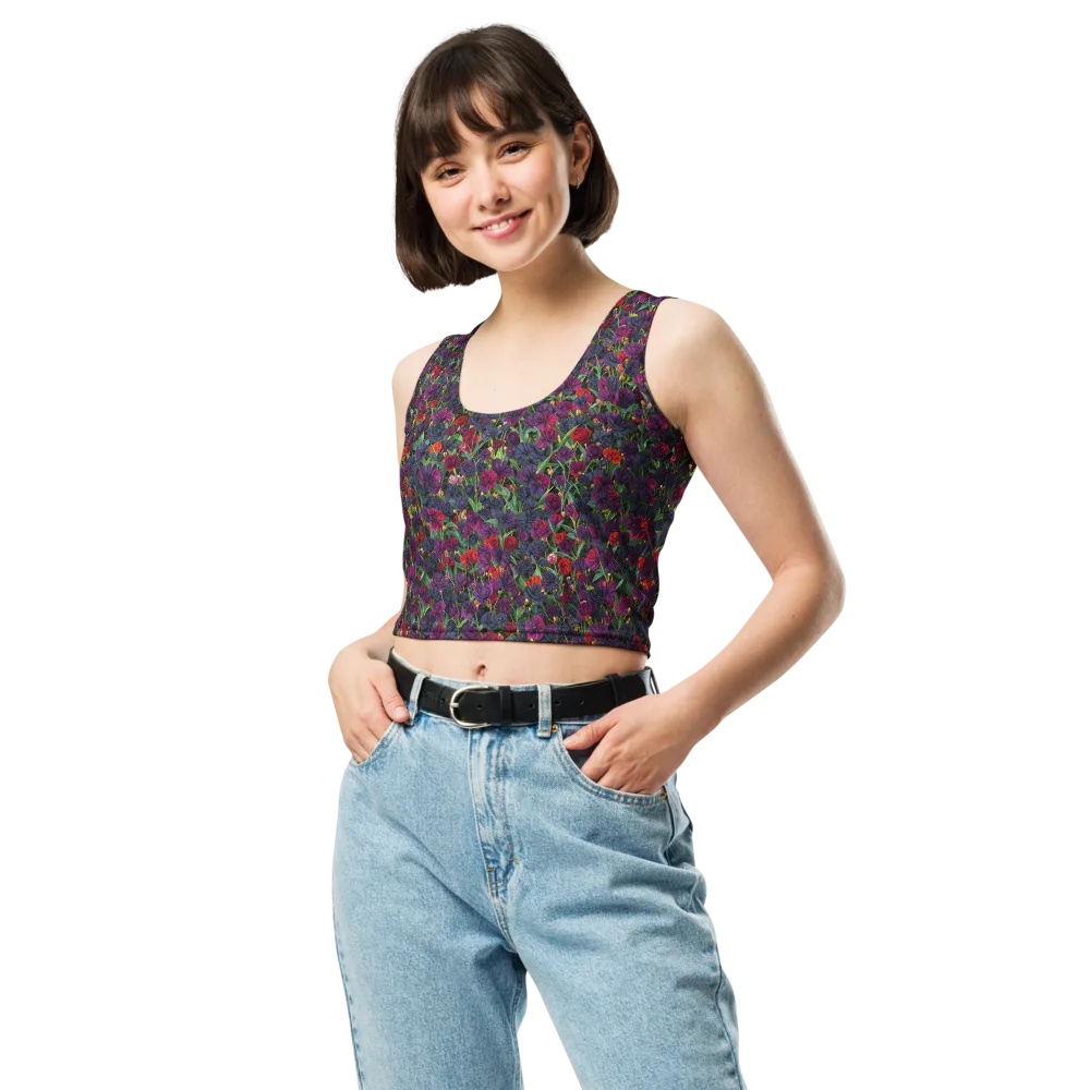 Velvet Nocturne on Crop Top — Front