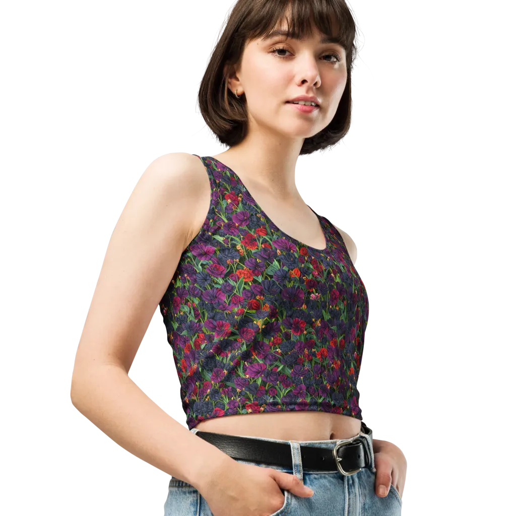 Velvet Nocturne on Crop Top — Right Front