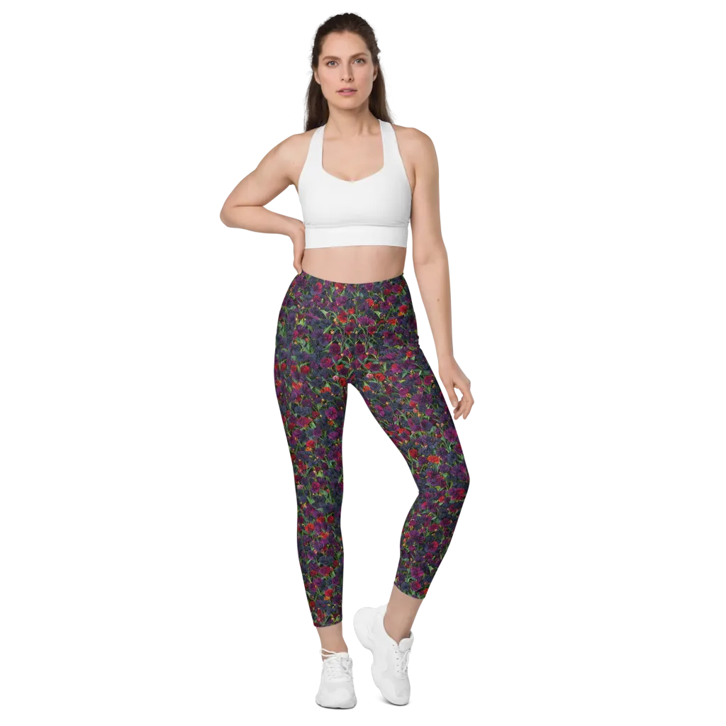 Velvet Nocturne on Leggings with Pockets — Front