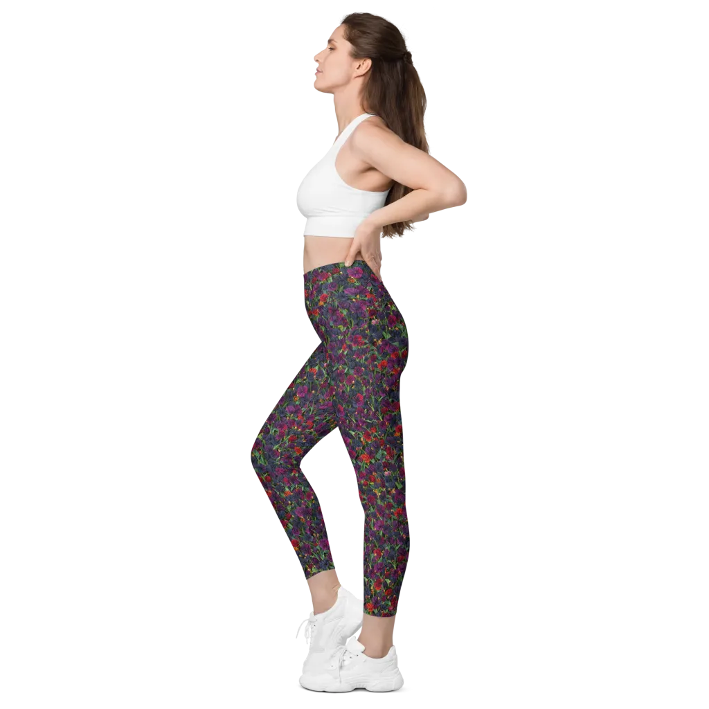 Velvet Nocturne on Leggings with Pockets — Left