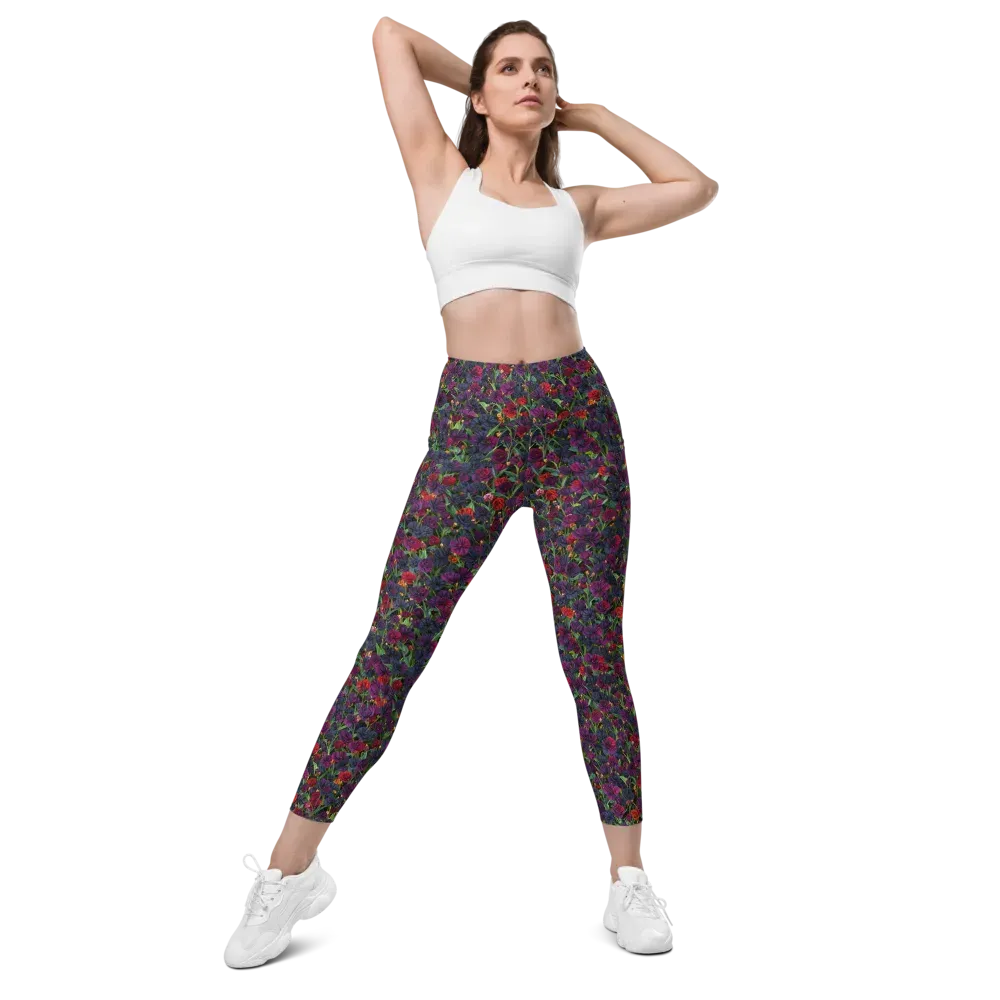 Velvet Nocturne on Leggings with Pockets — Front