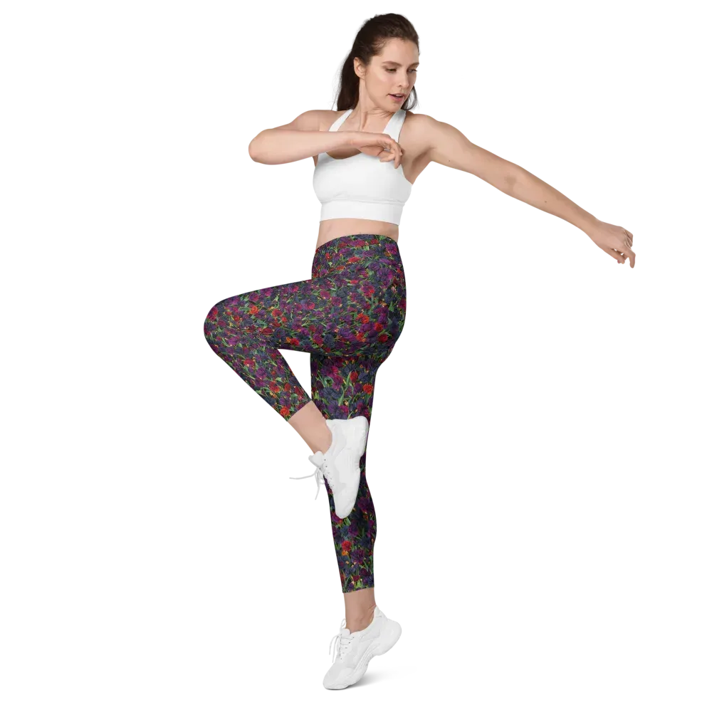 Velvet Nocturne on Leggings with Pockets — Left Front