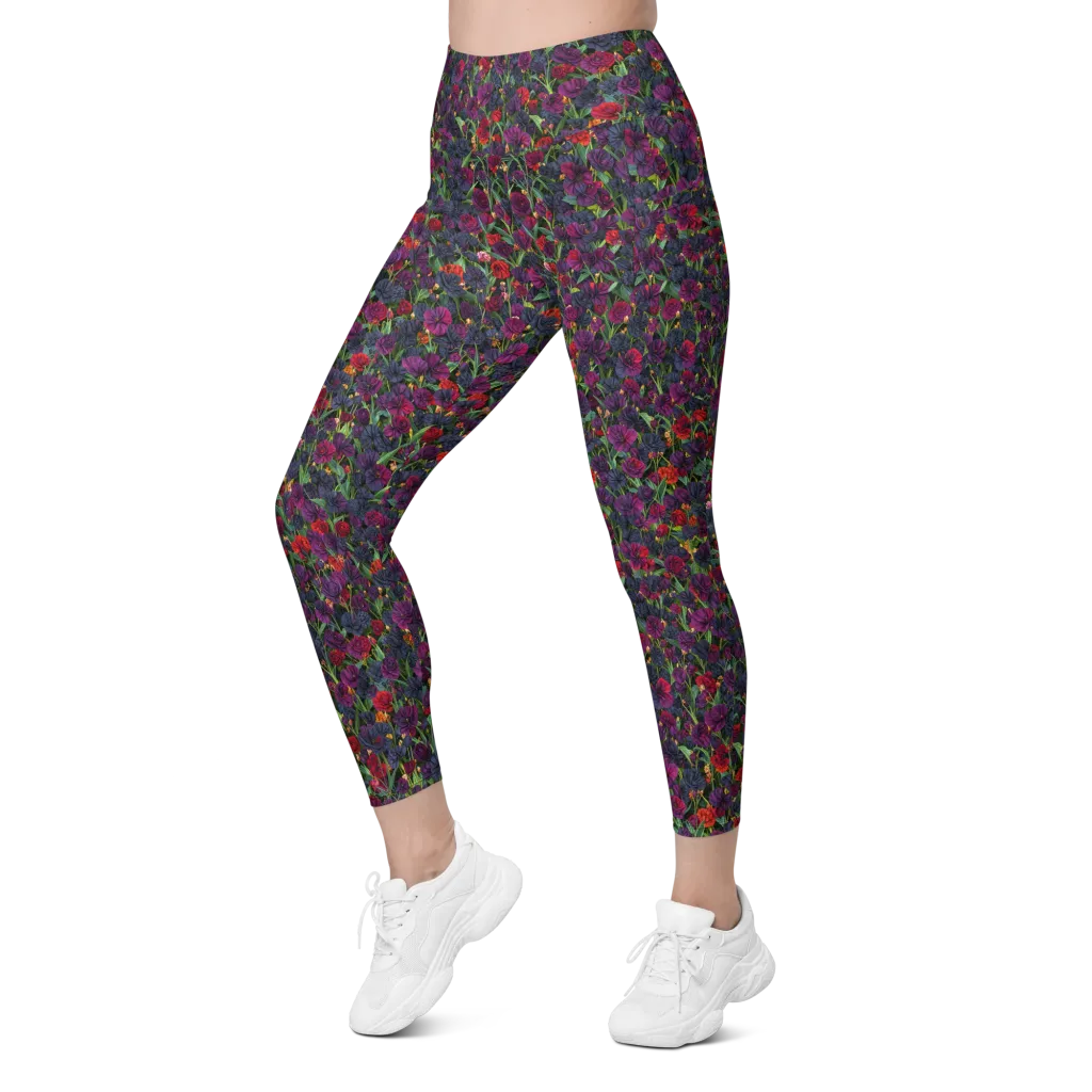 Velvet Nocturne on Leggings with Pockets — Left Front