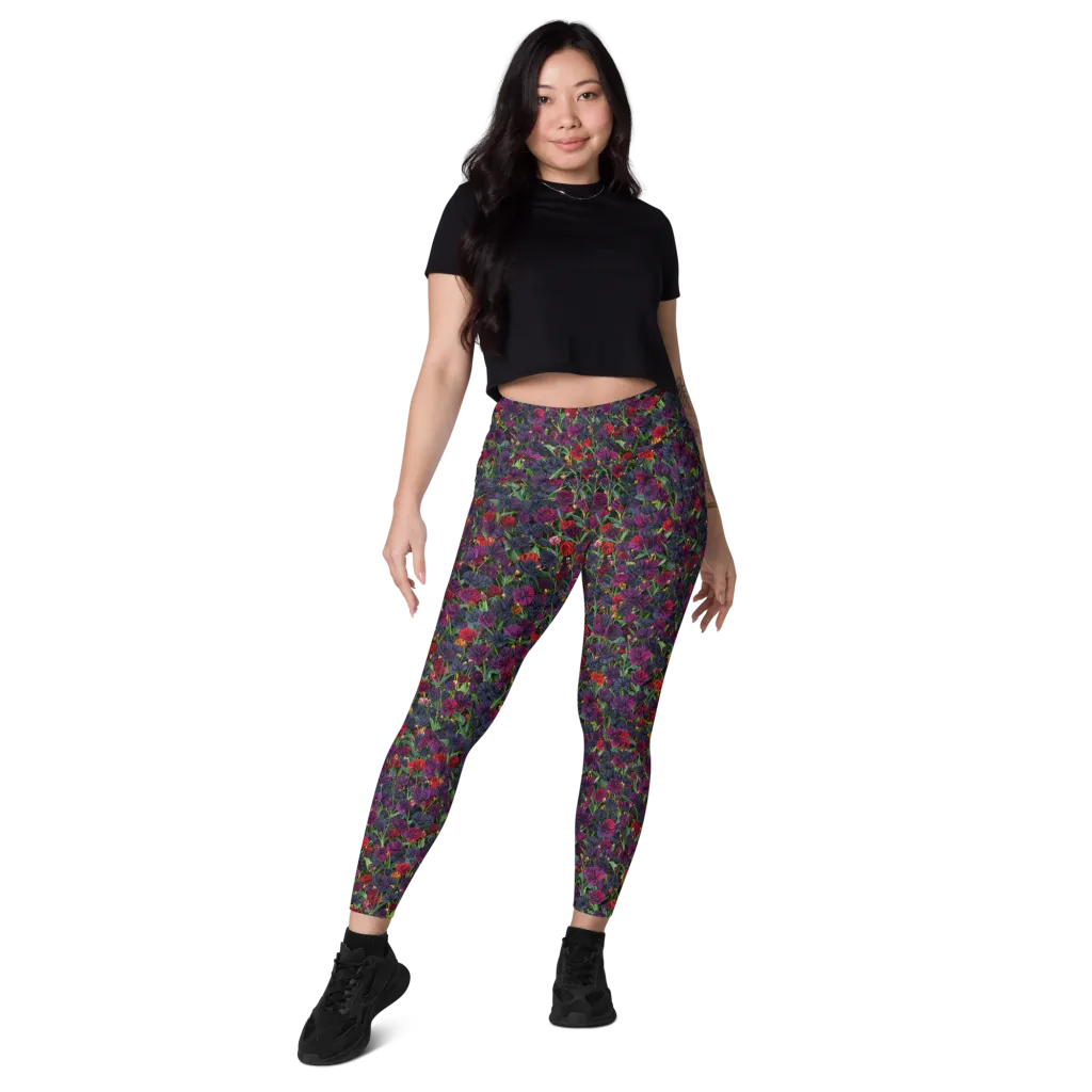 Velvet Nocturne on Leggings with Pockets — Front