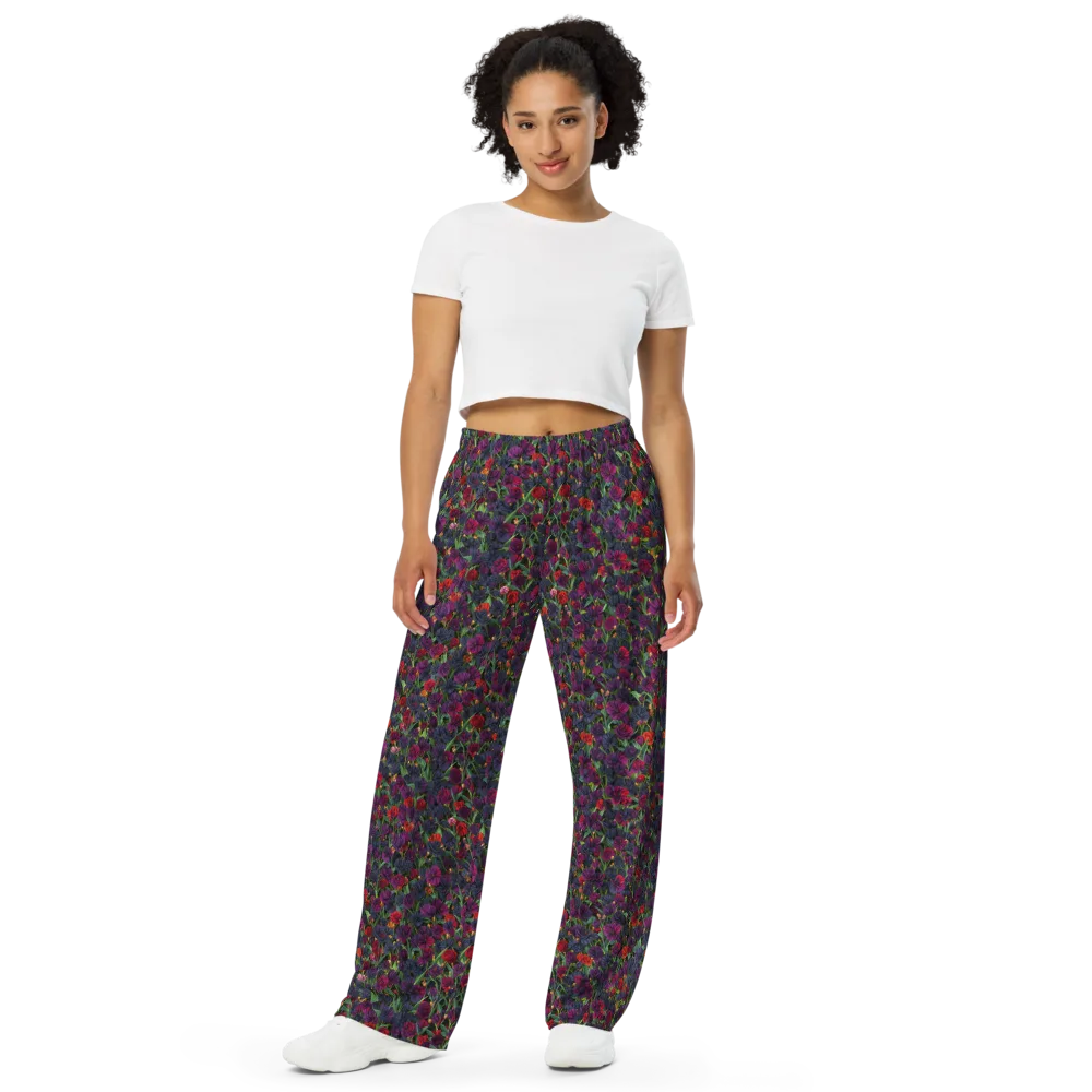 Velvet Nocturne on Wide-Leg Pants — Front