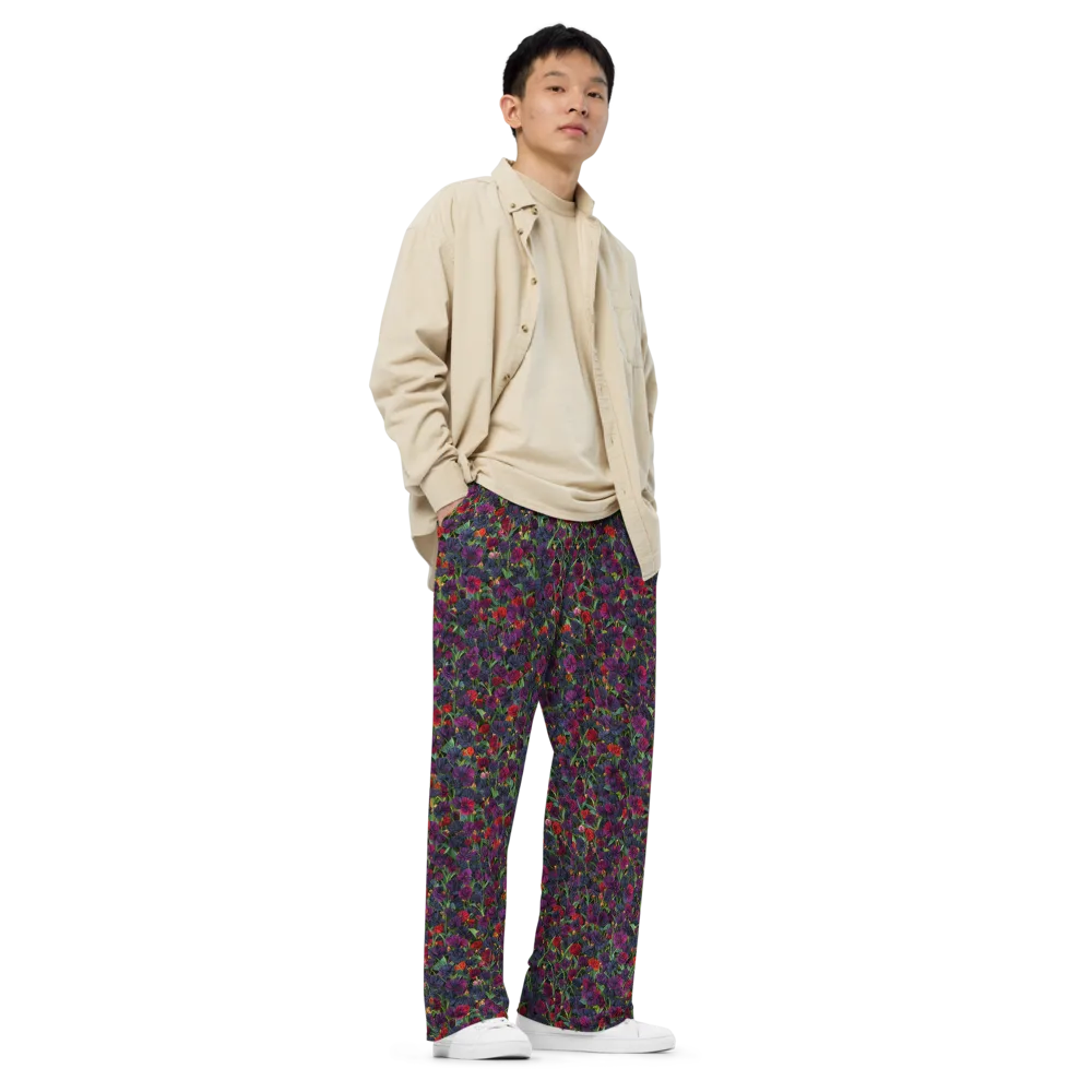 Velvet Nocturne on Wide-Leg Pants — Right Front