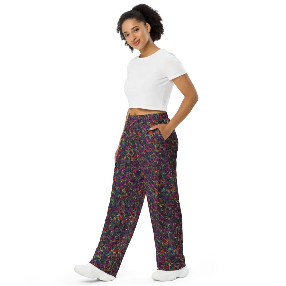 Velvet Nocturne on Wide-Leg Pants — Left Front