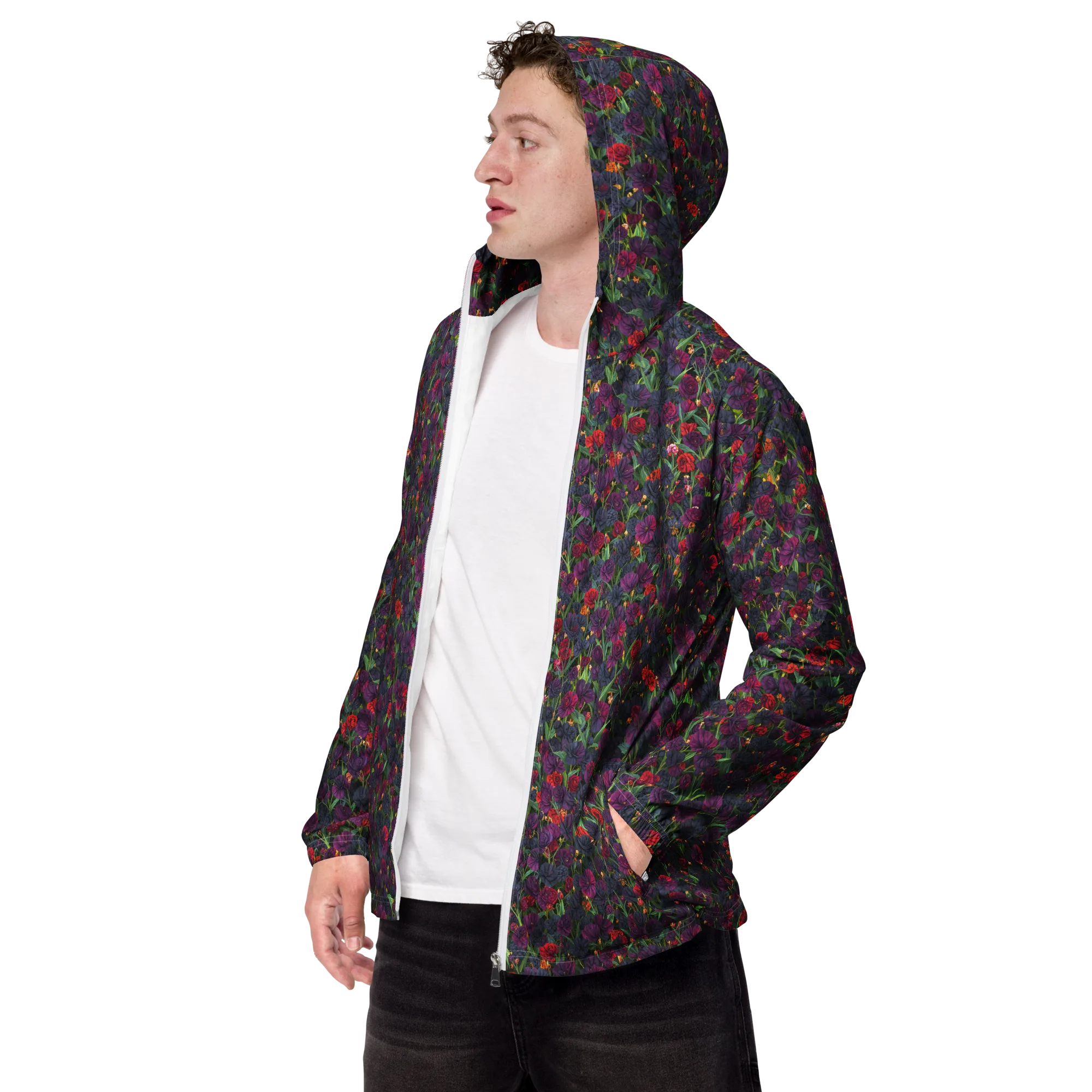 Velvet Nocturne on Men's Windbreaker — Left Front