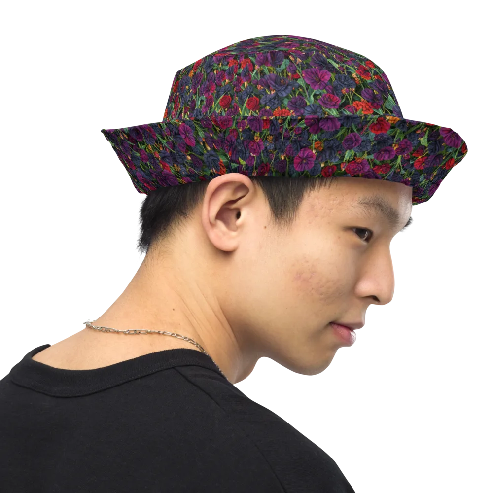 Velvet Nocturne on Reversible Bucket Hat — Right Outside