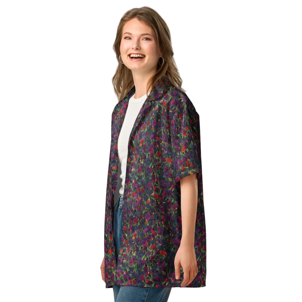 Velvet Nocturne on Button Shirt — Left Front