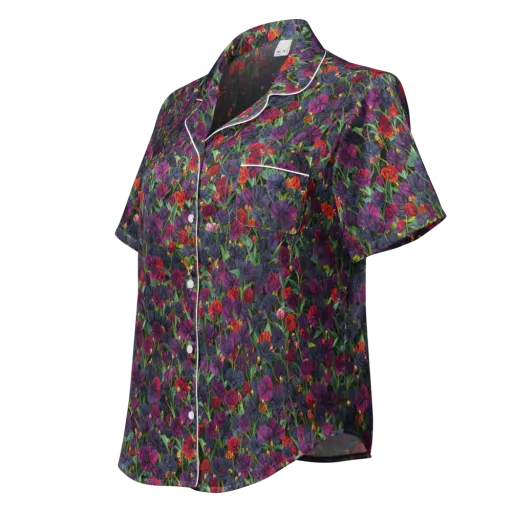 Velvet Nocturne on a Women's Short Sleeve Pajama Top