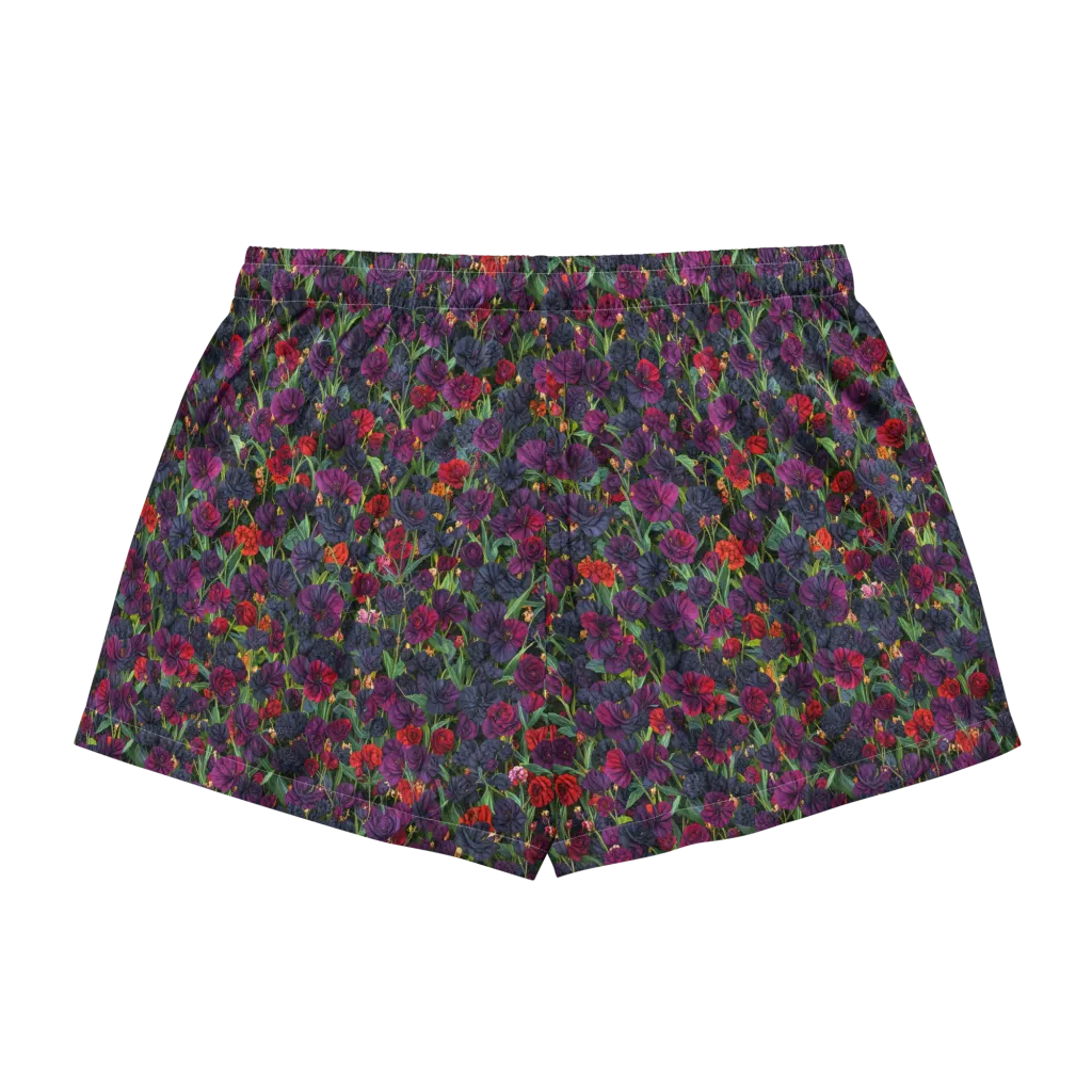 Velvet Nocturne on Women's Pajama Shorts — Back