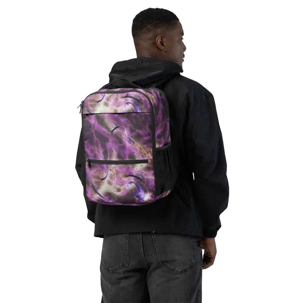 Violet Nebula on Utility Backpack — Back