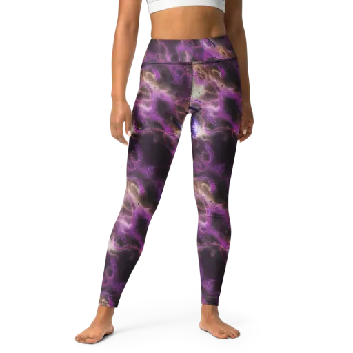 Violet Nebula on a Yoga Leggings