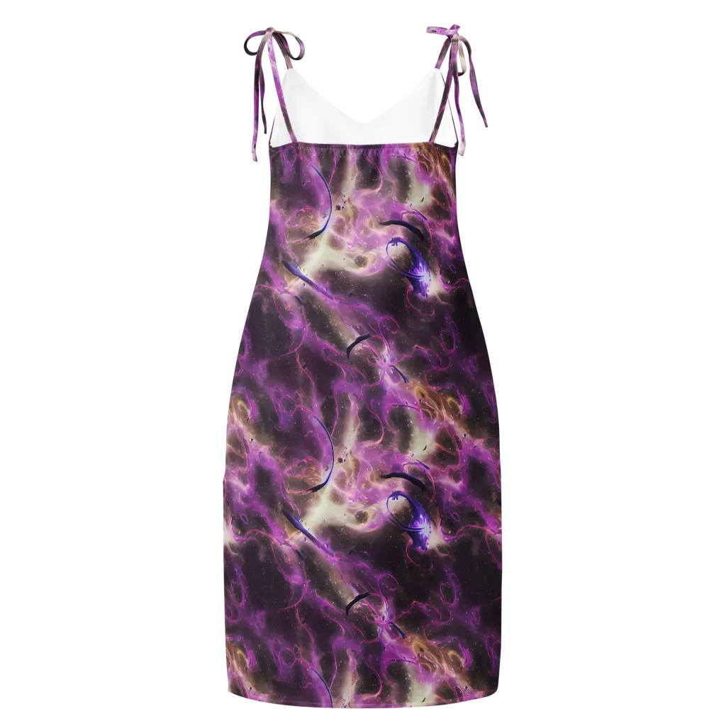 Violet Nebula on Slip Dress — Back