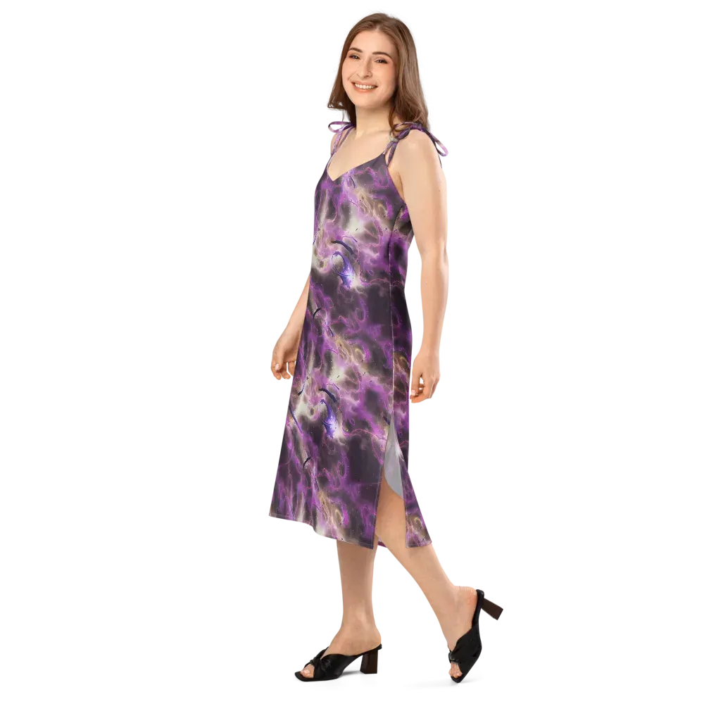 Violet Nebula on Slip Dress — Left Front