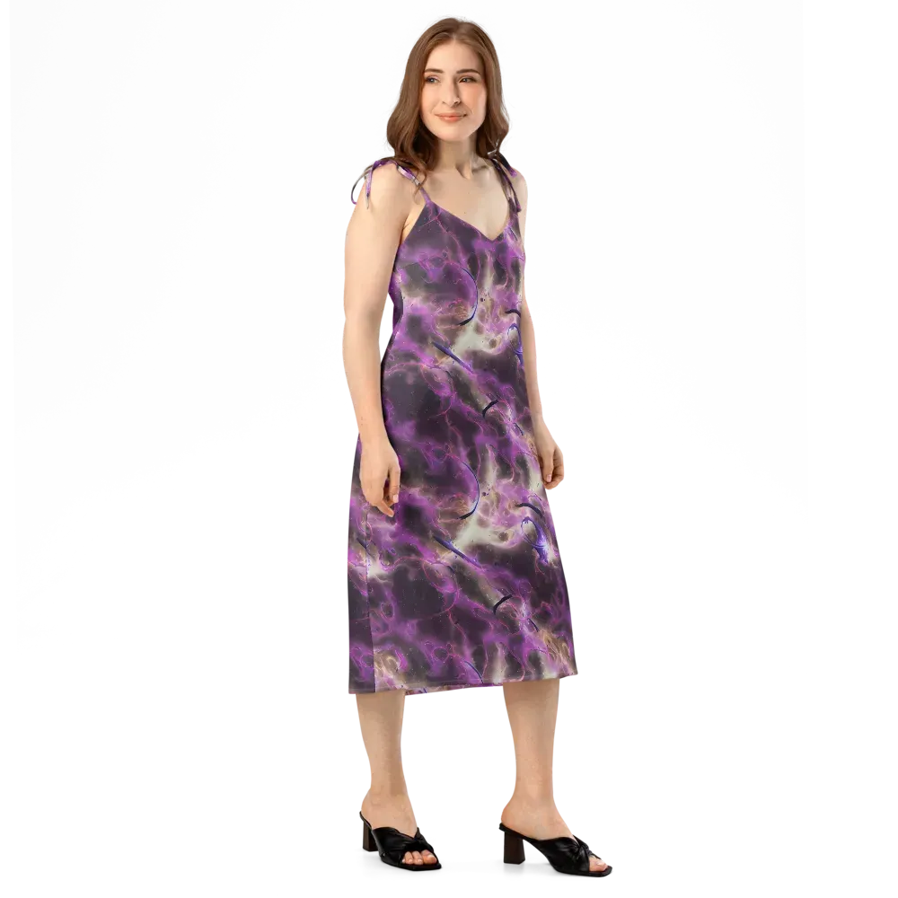 Violet Nebula on Slip Dress — Right Front
