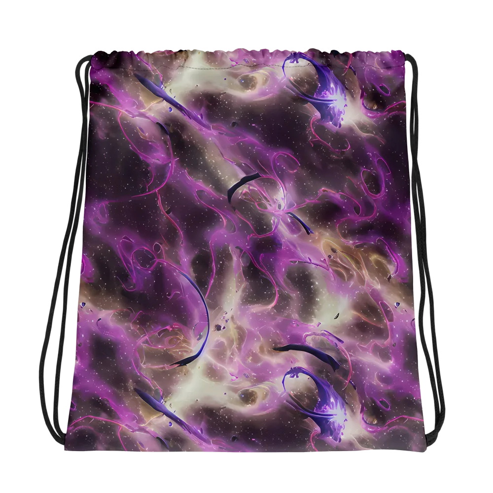 Violet Nebula on Drawstring Bag — Photo