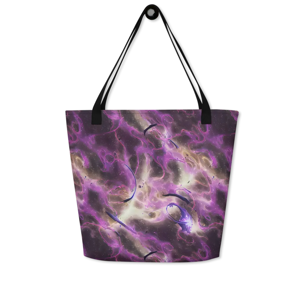 Violet Nebula on Large Tote Bag W/ Pocket — Front